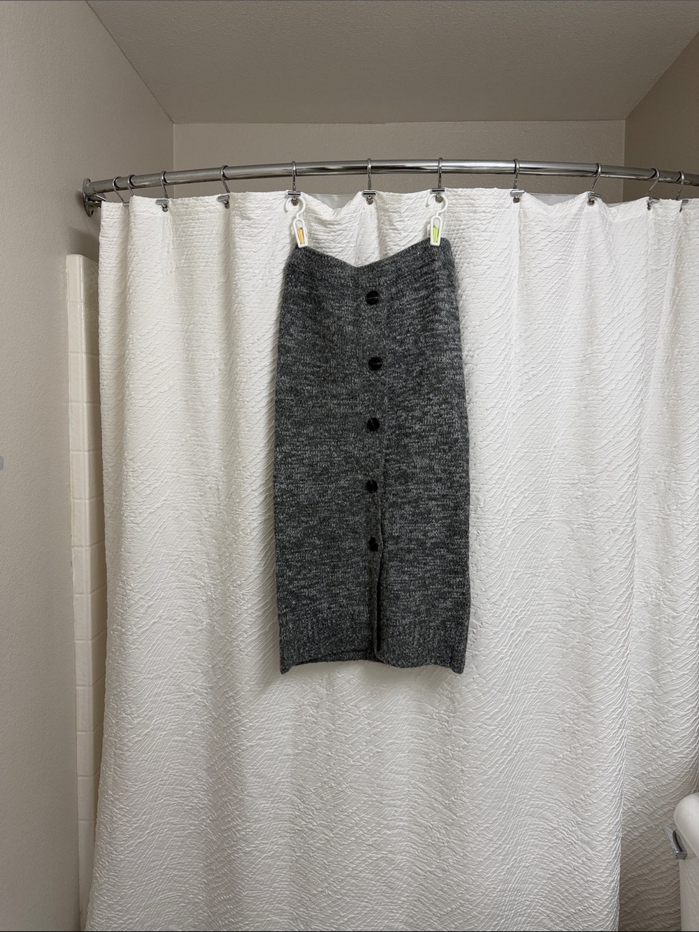Blank NYC Charcoal Button-Front Pencil Skirt